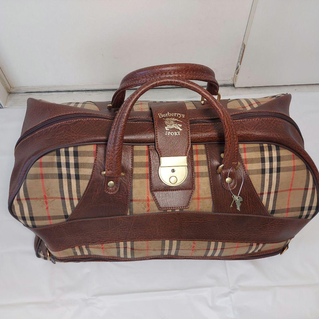 ★Burberryes SPORT Big ボストンバック ◎vintages