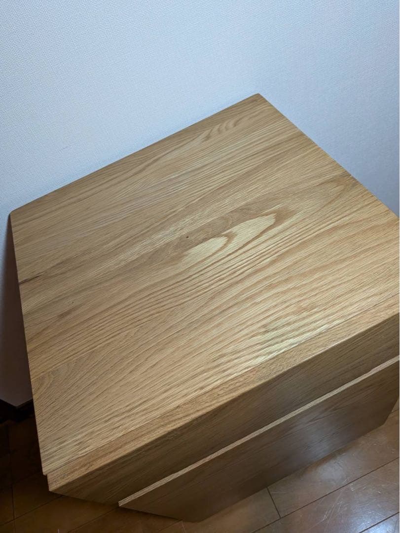 ■送料込■無印 MUJI 無垢材デスクキャビネットワイド オーク材脇机引出し収納