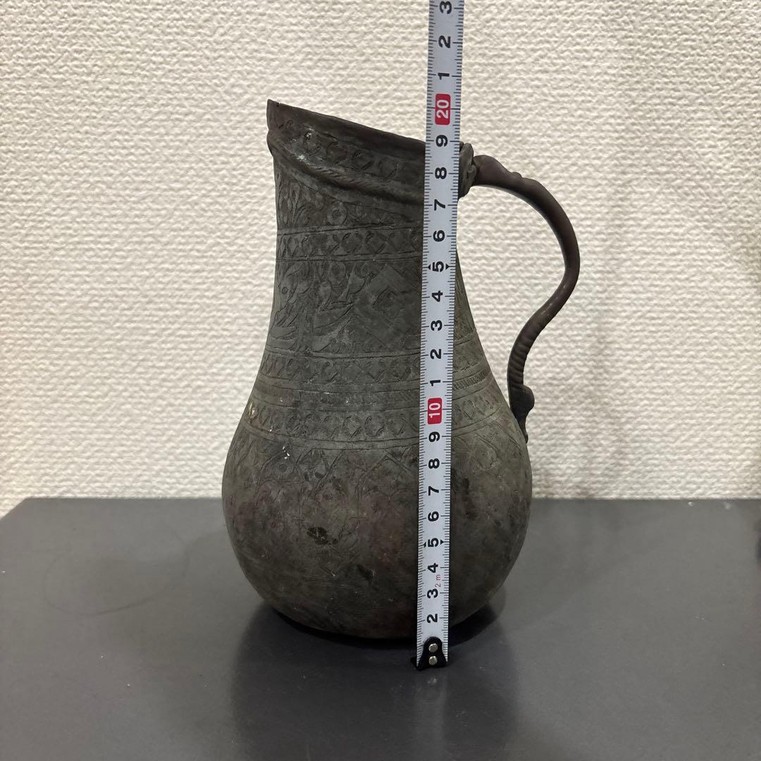 アンティーク　ポット　水差し　銅製