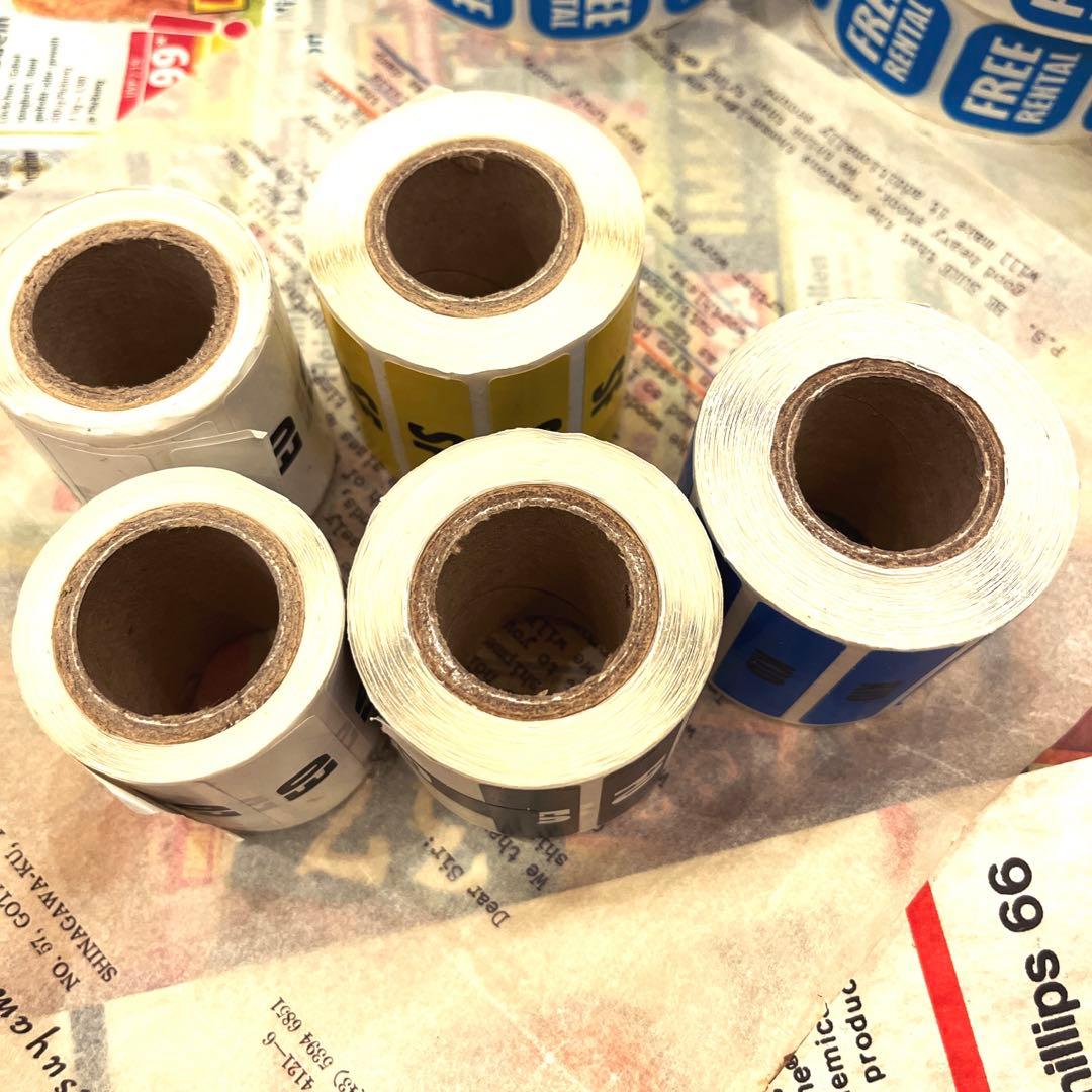 【40%】海外レンタルビデオシール【４種5個】海外チケット(ロールチケット