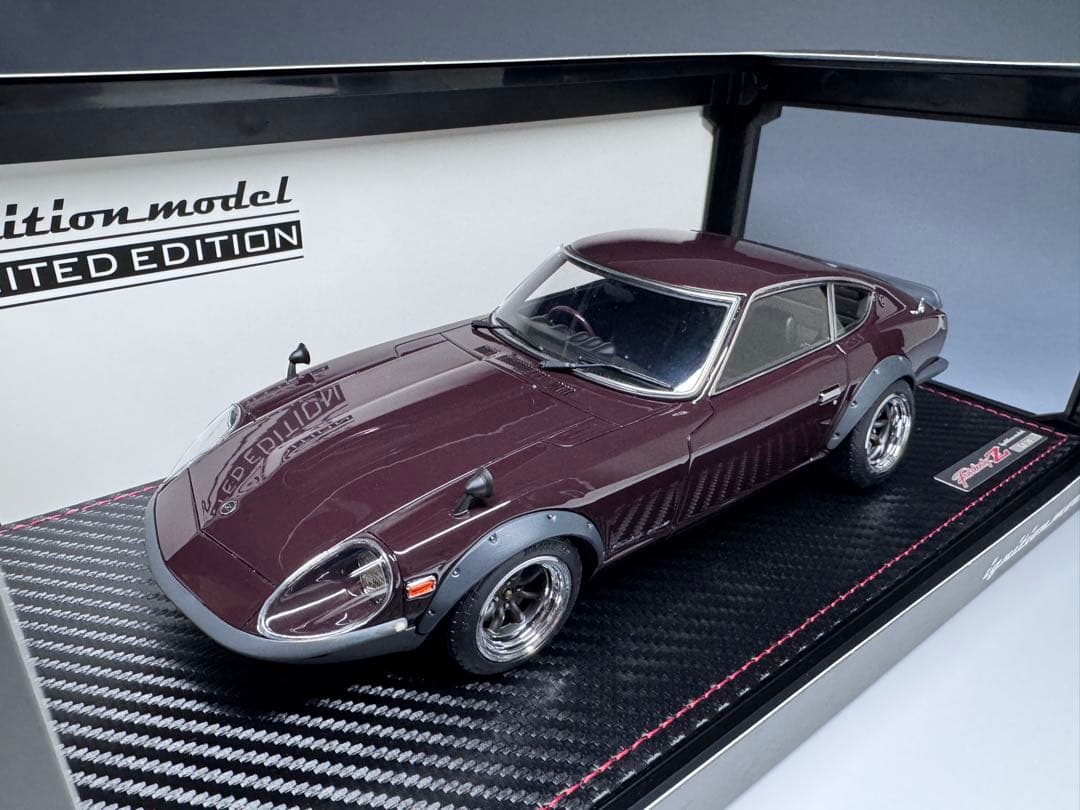 IG 1/18 日産 フェアレディ 240ZG HS30 マルーン エンジン