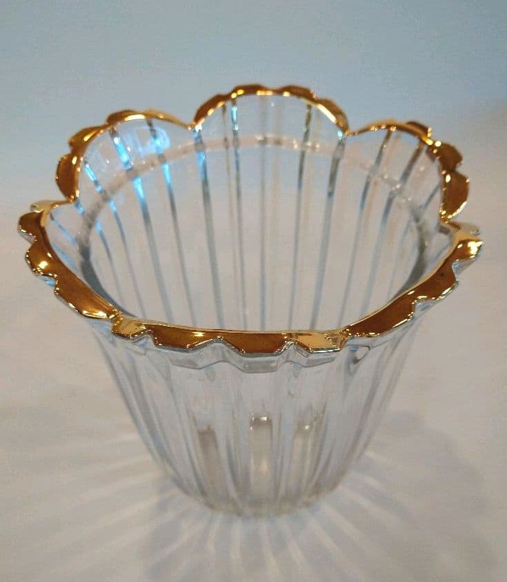 【茶道具】水指　ガラス　塗蓋付