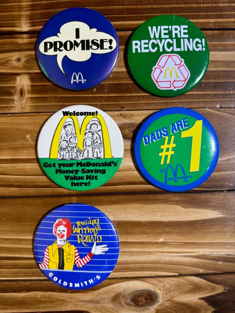 マクドナルド ヴィンテージ 缶バッジ 激レア 3 アメリカ
