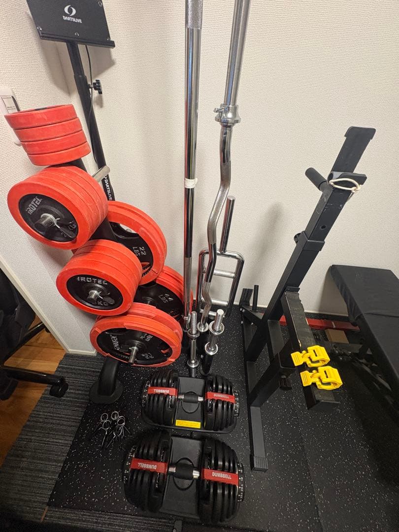 川崎引取限定、ウェイト、ラック、ベンチ、可変ダンベル、シャフト、ストレージセット