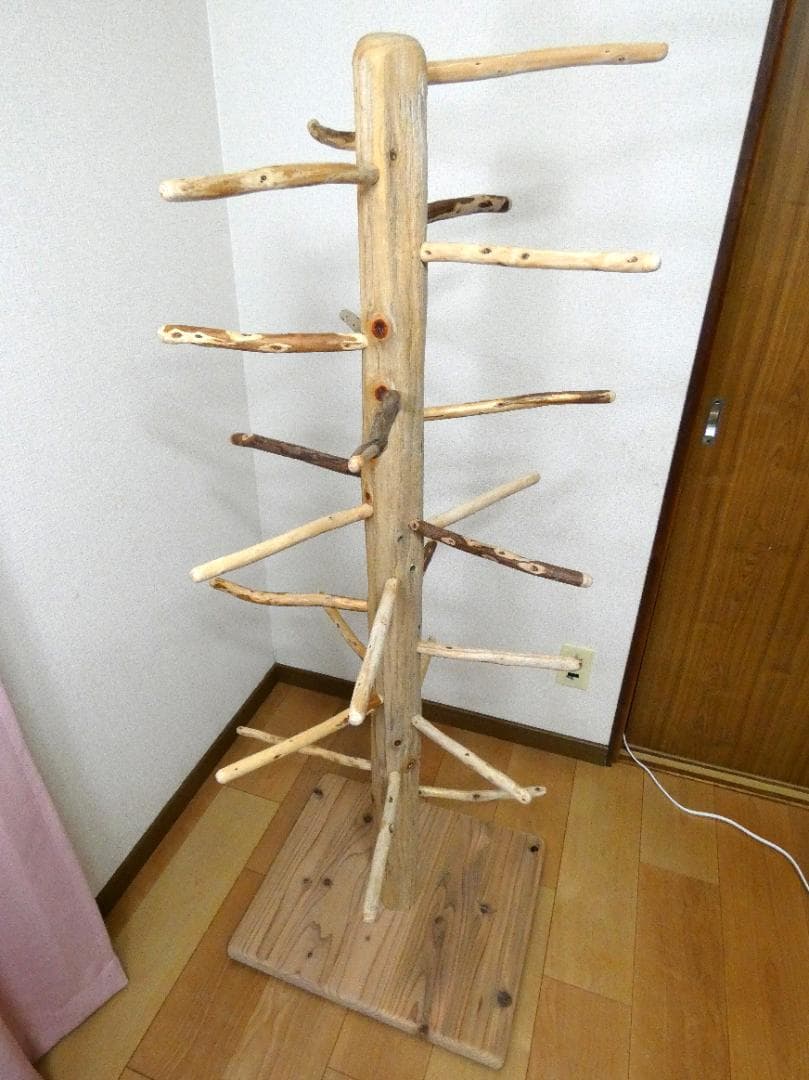 【中型鳥さん用】高さ139cm♬見晴らしのいい螺旋状式止まり木