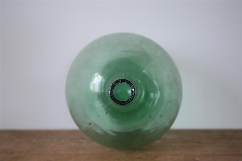 フランスアンティーク雫型ワインボトル/デミジョン/ガラス花器(77-163-4