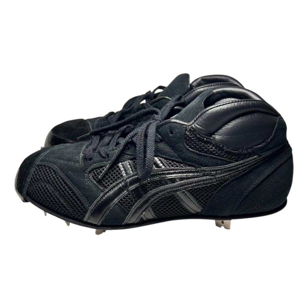 【新品未使用】asics 野球スパイク黒　スエードメッシュ　27.0