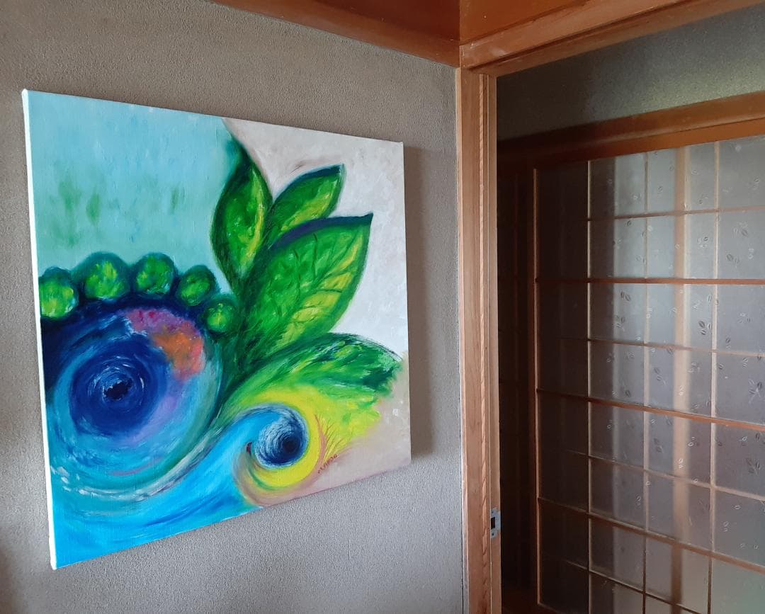 油彩画 (油絵)　直筆　絵画：Life