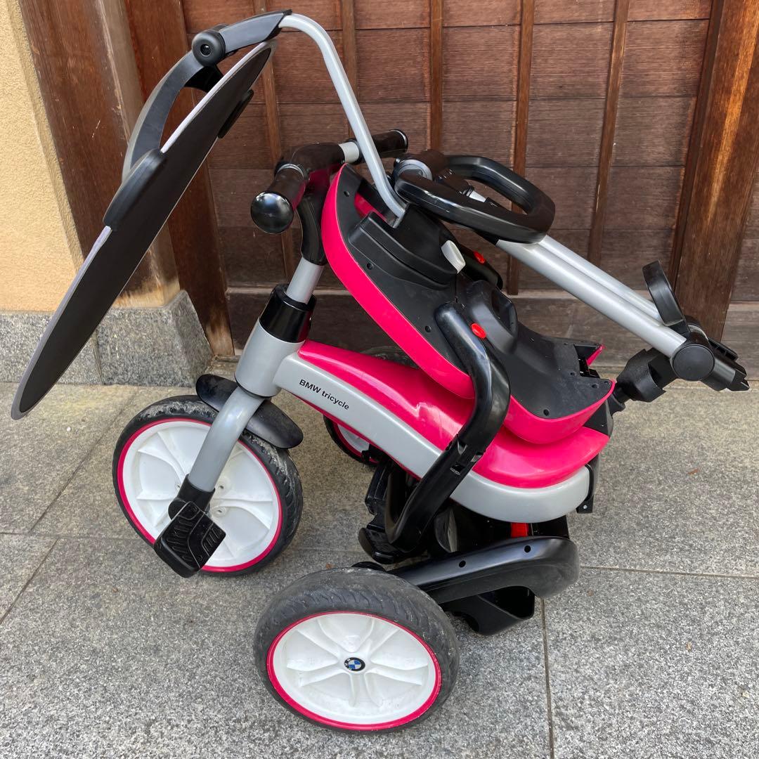  三輪車 ピンク 日よけ付き　正規ライセンス