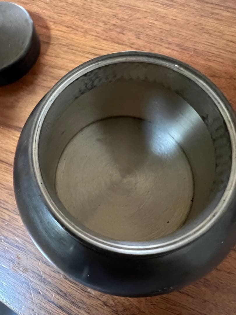 中国茶入り 古錫　茶道具