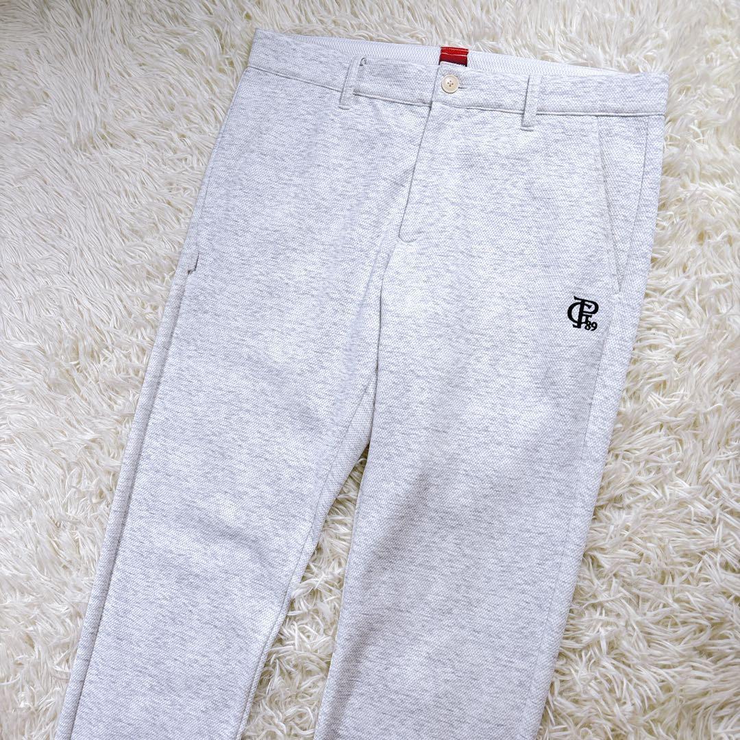 【サイズ6】 パーリーゲイツ　ロングパンツ　ゴルフ　メンズ　大きめ　オフホワイト