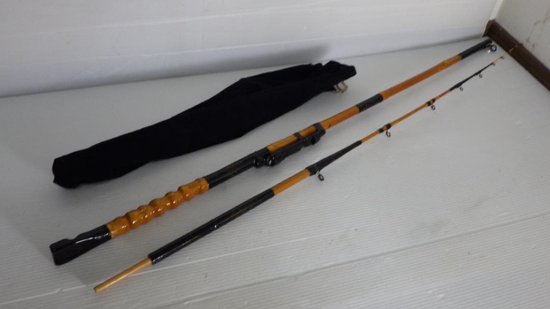 757/美品　和竿　船竿 一点物 収納袋付き　④
