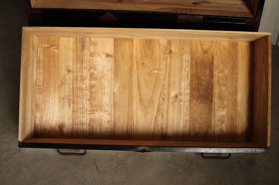 綺麗な丸金具庄内箪笥　4杯　タンス　収納　古家具　古民家　時代家具