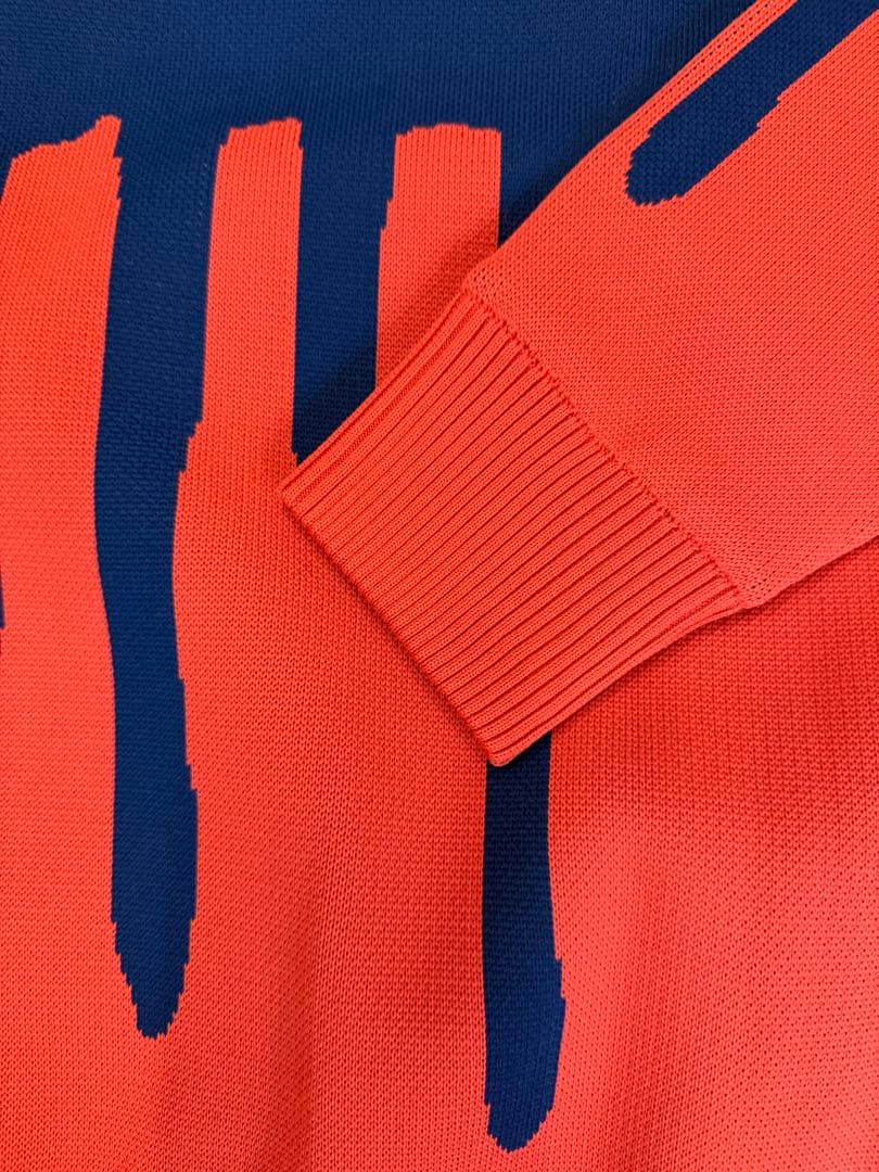 ¥28,600新品正規品【V12/XL】裏地付きクルーネックニット長袖カットソー