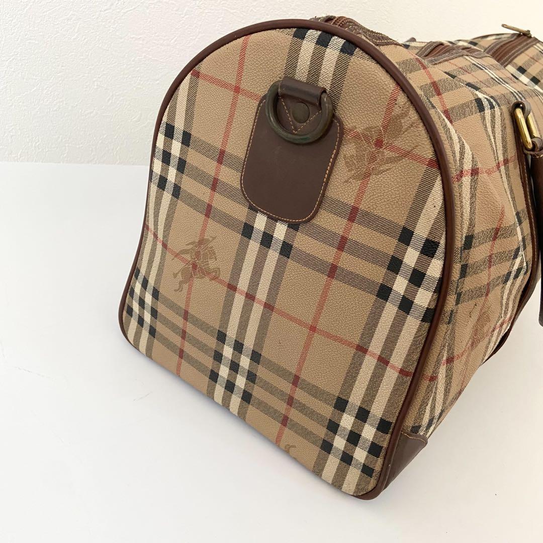 外観美品　BURBERRYS ボストンバッグ　PVC ノバチェック　大容量