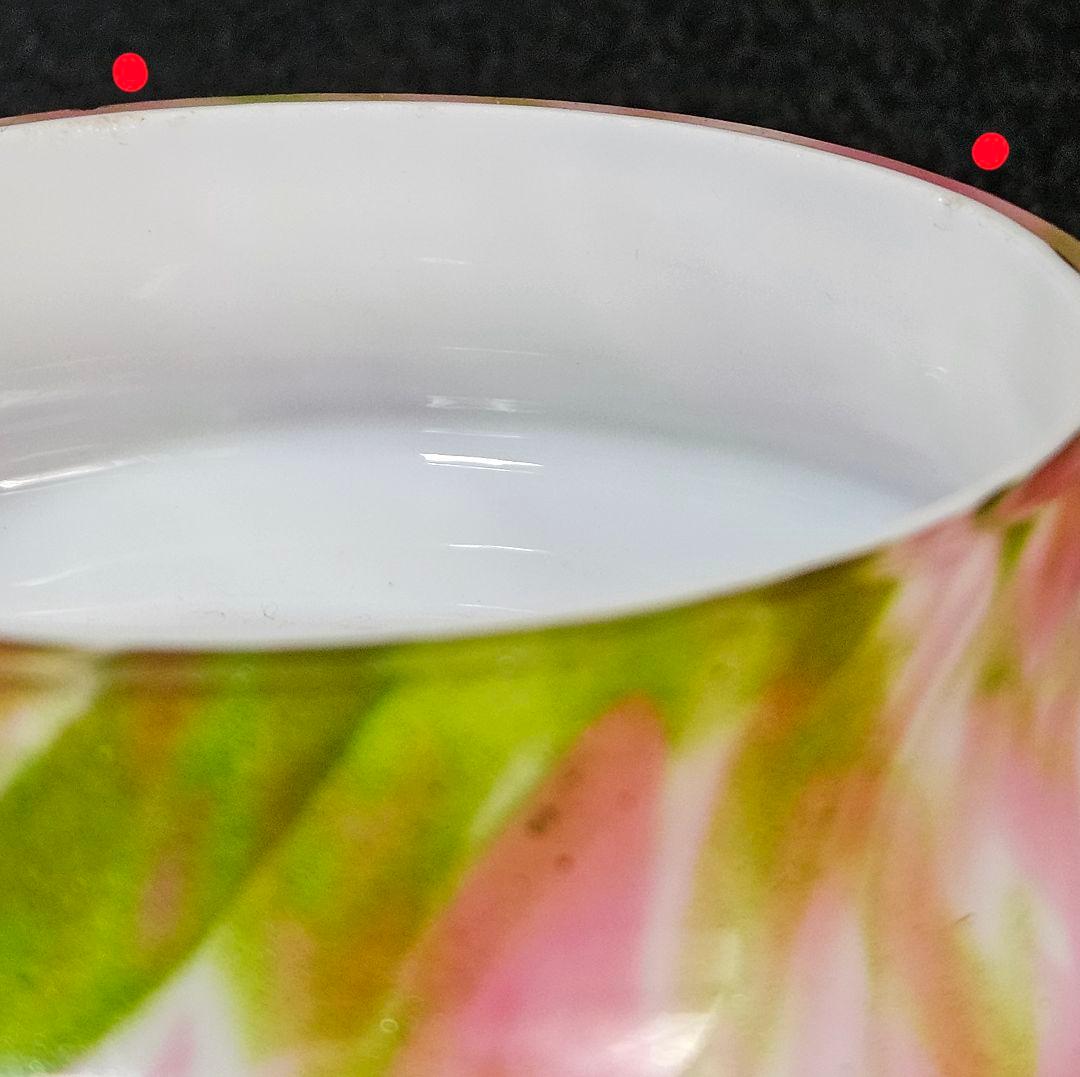 大正時代～昭和初期　マーブル文様　小物入れ　キャンディ入れ　キャンディポット