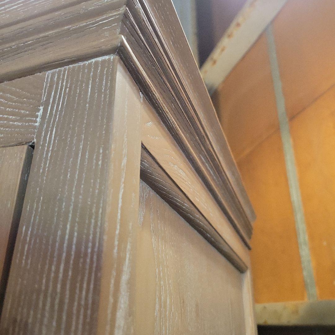 引き取り限定大型家具　アンティーク風木製ワードローブナチュラルウッド