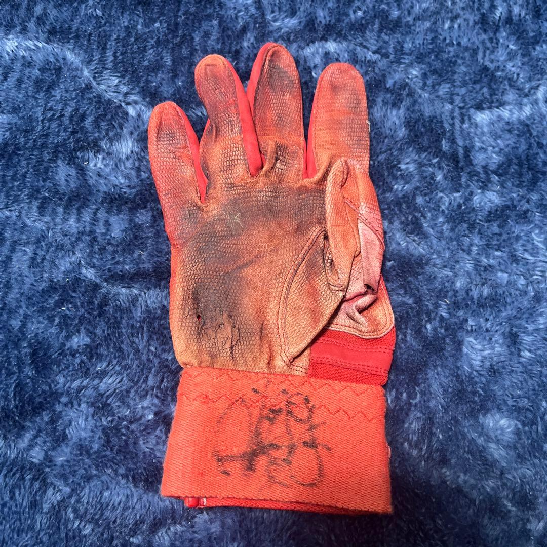 【激レア】【サイン入り】プロ野球選手　支給品　プロ使用　バッティンググローブ