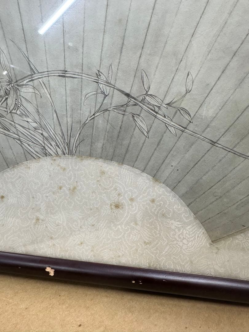 中国清時代扇面絵　掛軸