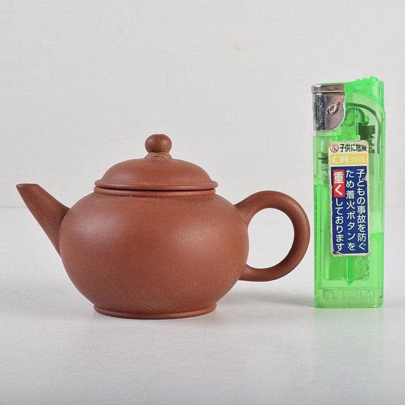 中国　中国宣興銘　紫砂　朱泥　急須　茶壷　V　R9268