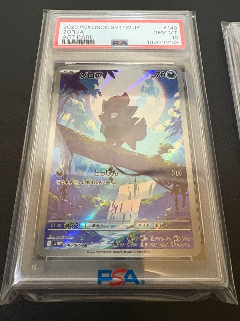 PSA10 2連番　ゾロア、ゾロアーク進化ライン