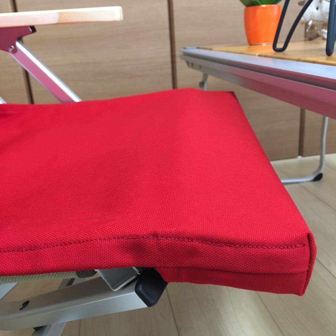 レッド 2枚セット フルセット ローチェア30用 10号帆布カバー ポケットあり