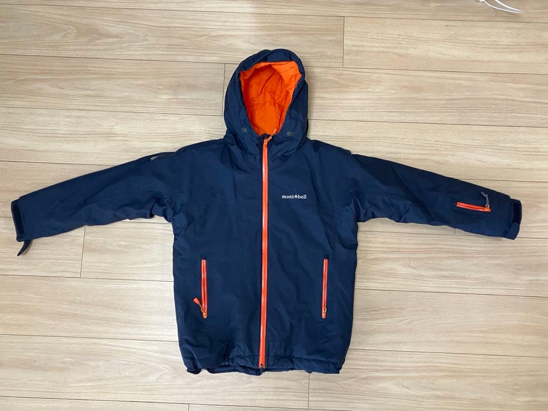 モンベル　キッズスキーウェアセット 140サイズ ネイビー/オフホワイト