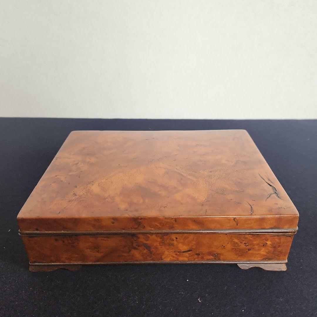 江戸指物‥玉杢‥ブドウ杢‥硯箱