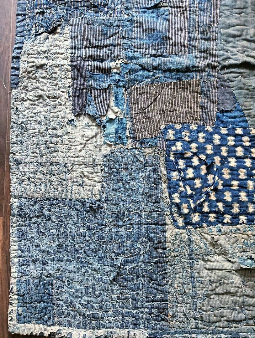 3kg厚手　究極の襤褸敷物　退廃的　boro japan vintage