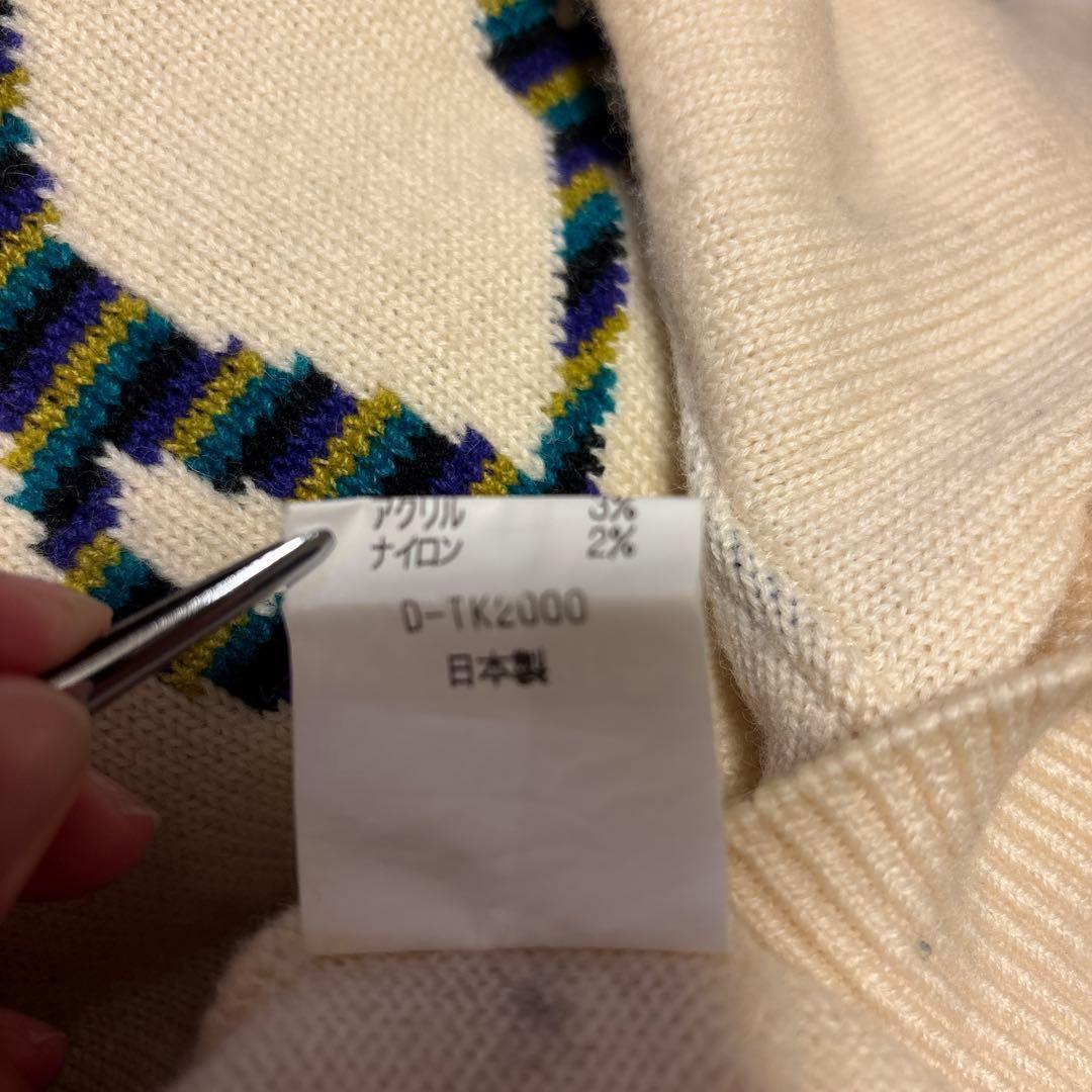 KENZO GOLF ケンゾー ゴルフ ウール ニットセーター 日本製 サイズ9