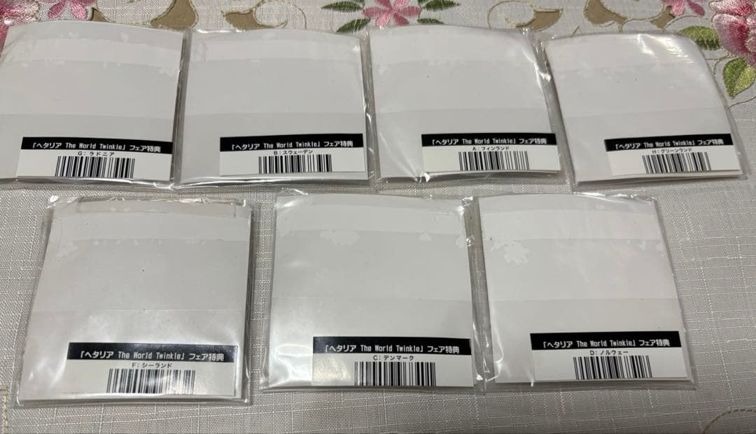 ヘタリア　缶バッジ　7個　アニメイト フェア特典