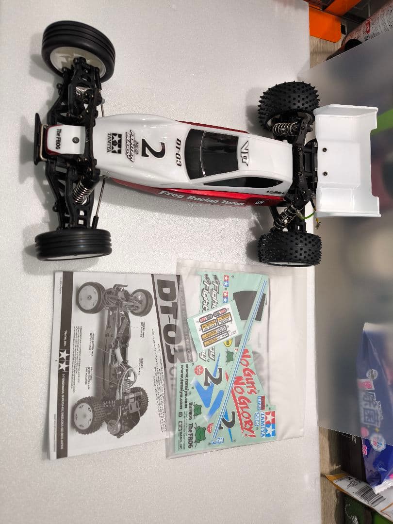3月末まで。タミヤ　DT-03 ネオマイティフロッグ　オプ少し付き。