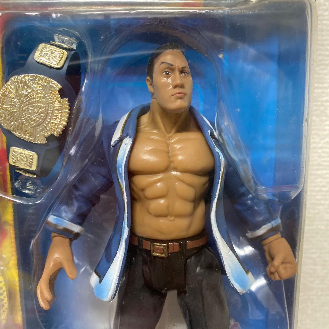 WWF ザ・ロック フィギュア 約15cm チャンピオンベルト付き