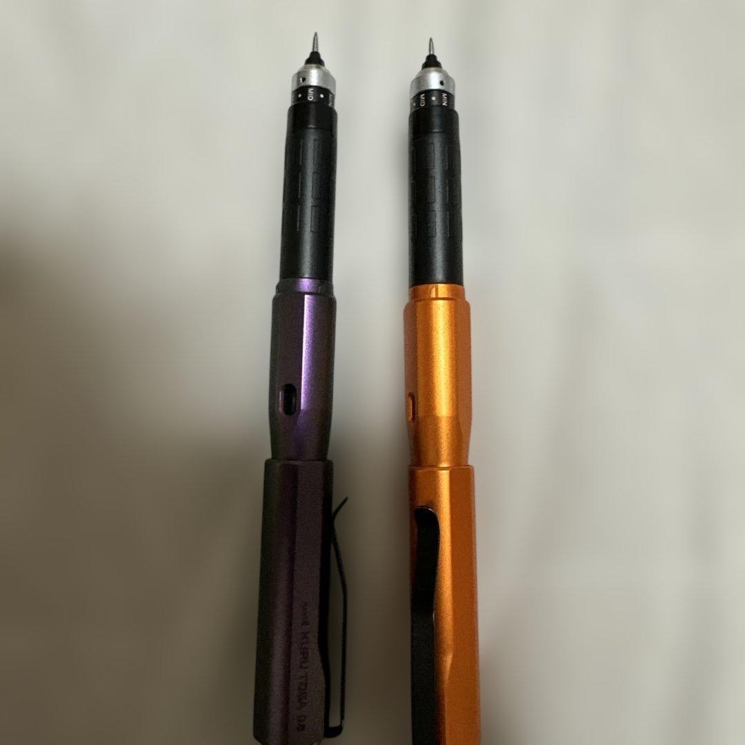 uniクルトガダイブオーロラパープル&トワイライトオレンジ0.5mm