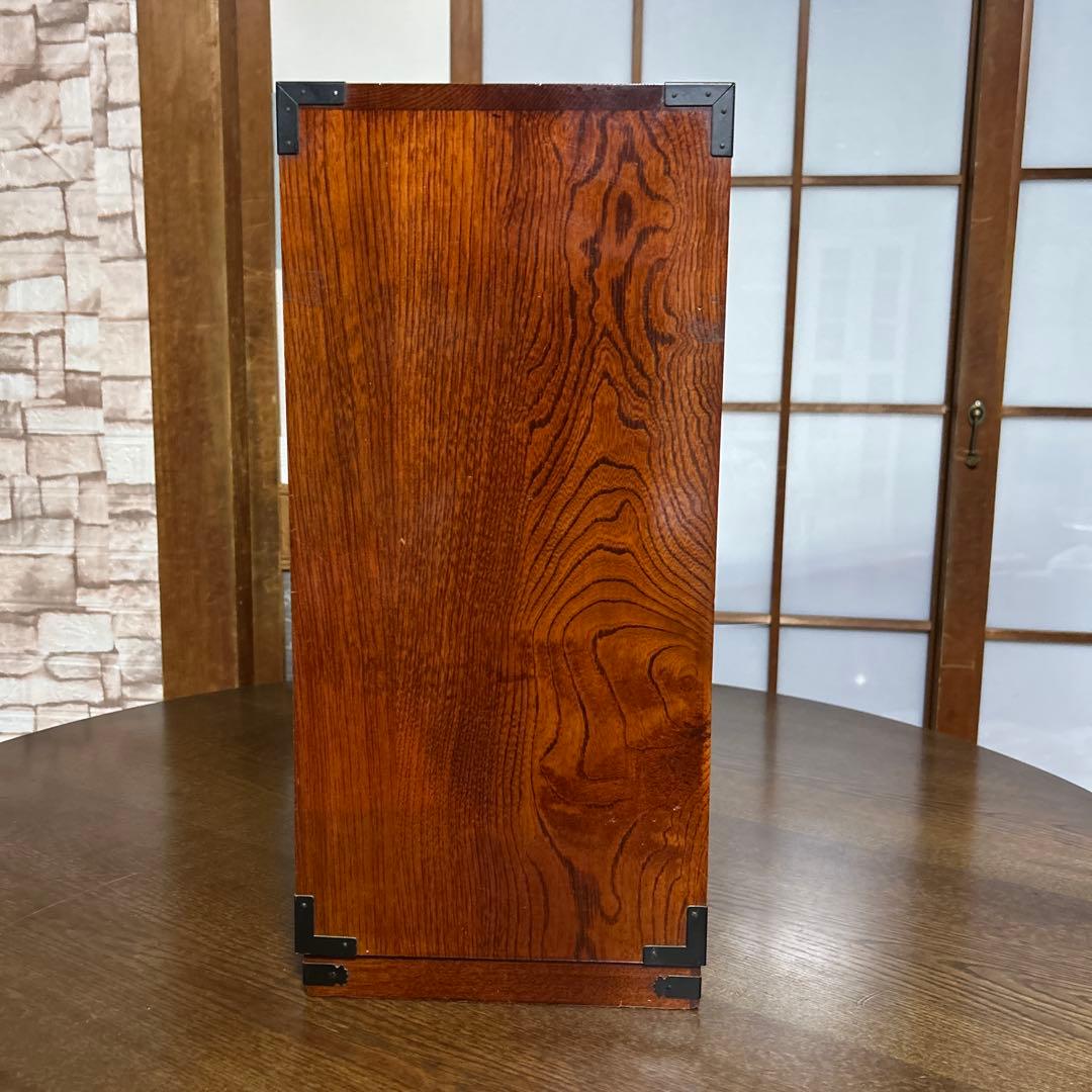 【アンティーク】民芸調水屋　茶箪笥　小箪笥　金具付　和キャビネット