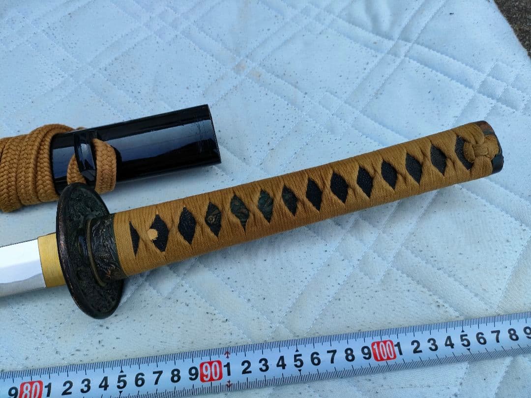 模造刀　黒鞘　鞘割れアリ　武具　剣　コスプレ