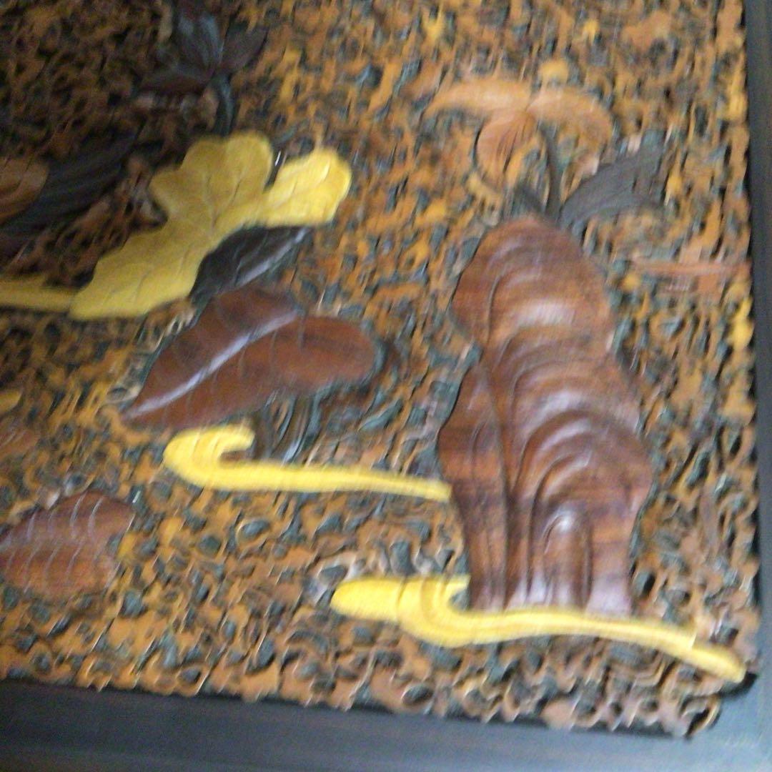 ⭐️特別⭐️紫檀 象嵌 おしどり花鳥月雲 大きな文箱 中国で購入アンティーク レア