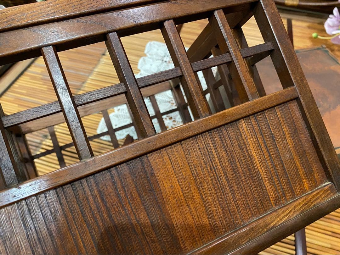 1080＊時代物 銅炉 唐木格子角火鉢 火道具 昭和レトロ 当時物 年代物