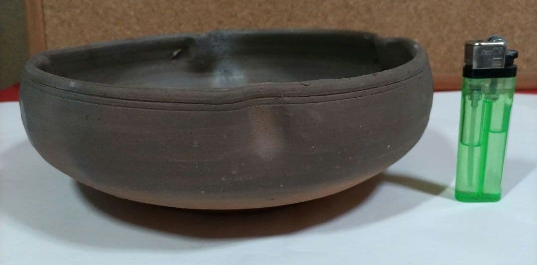 備前焼の大きな菓子器 西川政美 菓子皿 大鉢 箱無