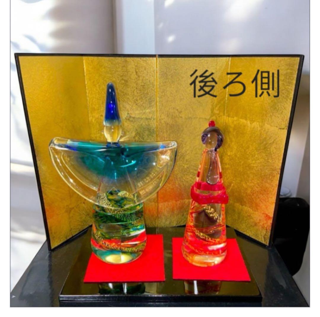 ガラス製お雛様　 高さ約30cm特大サイズ