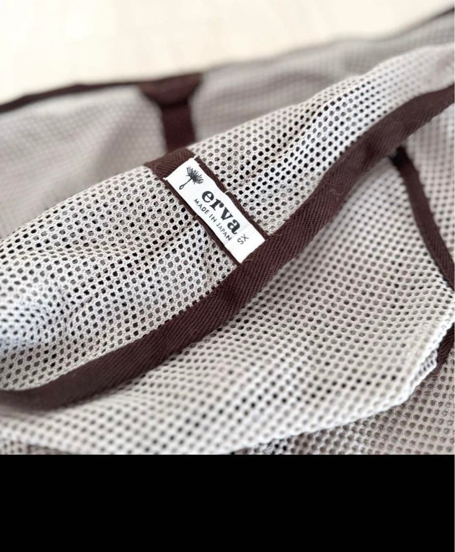 【erva】メッシュ・シンプルドッグスリング グレージュ XS