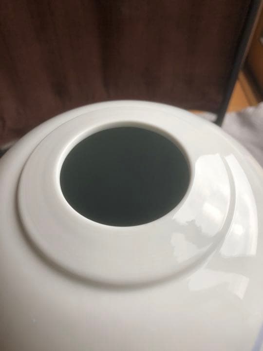 宮内庁御用達　深川製磁 官窯染付藍絵菖蒲文花瓶　大型　共箱　栞付き