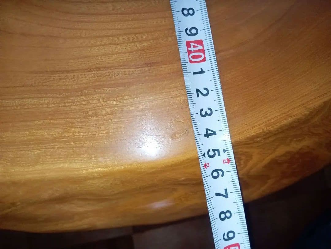 昭和レトロ 木製座卓 天然木 一枚板 センターテーブル 花台 鯉と紅葉のデザイン