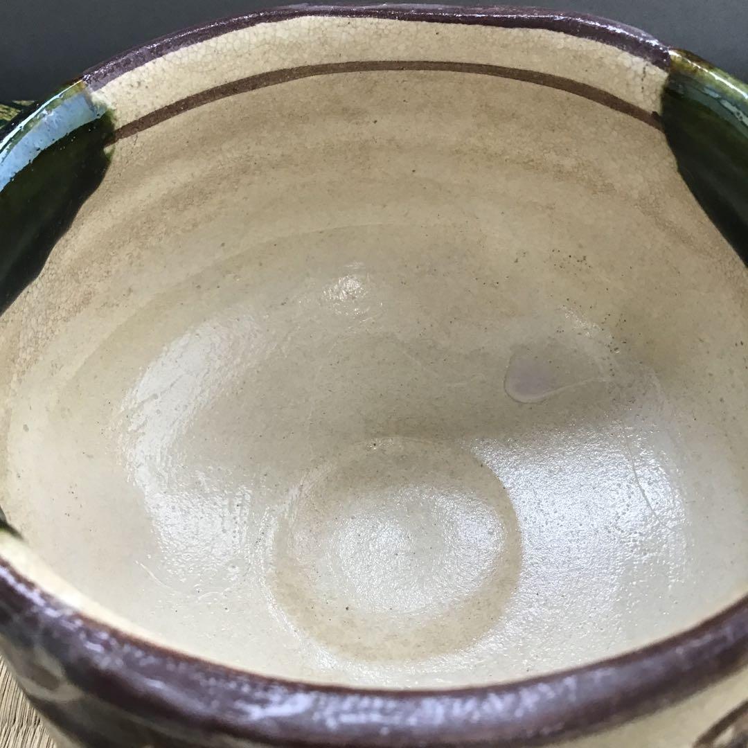 茶道具　織部茶盌　美和窯　風雅陶器窯元　野田東山作　栞　共箱　S231TK