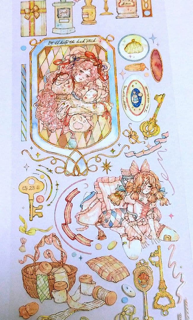 ✩のこり１✩J1105＃玩具小姐(贝壳金)说出愿望切り売り海外人物マステ女の子