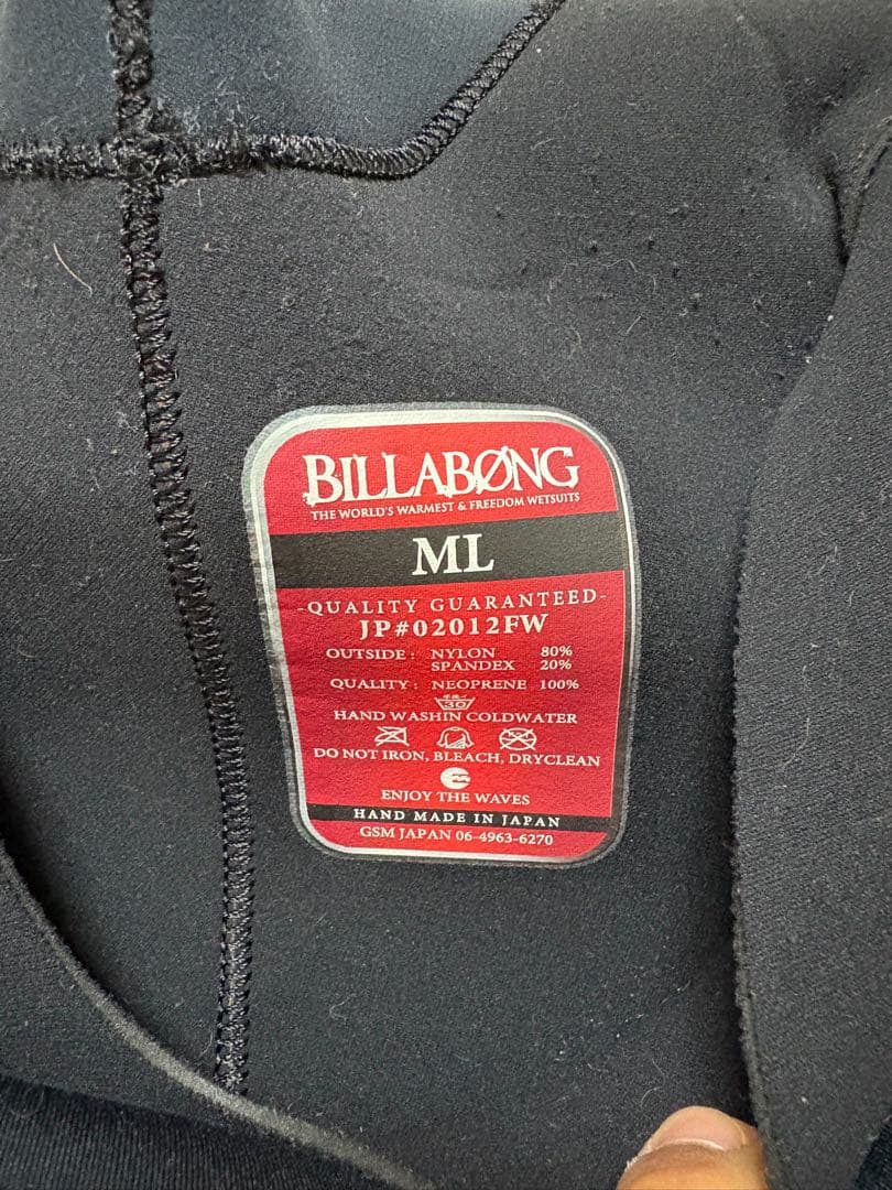 BILABONG(ビラボン)5×3mm セミドライ メンズMLサイズ