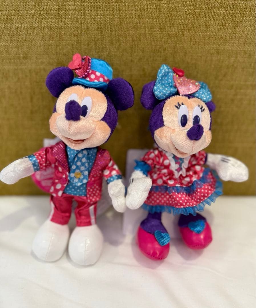 新品未使用★パルパルーザ ミッキー&ミニーのぬいぐるみバッジセット ミニパル