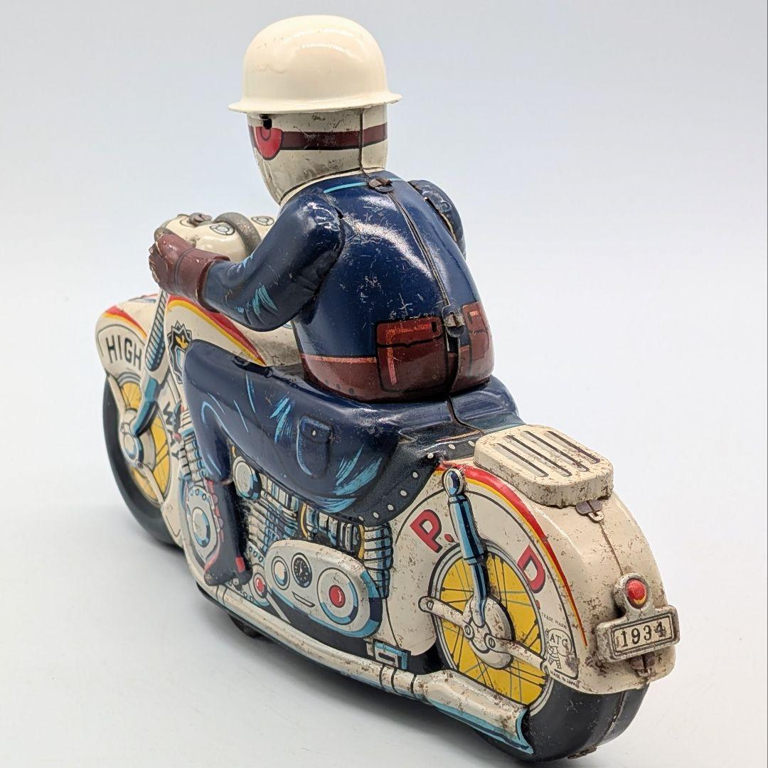 レトロホビー アサヒ玩具 ハイウェイP.D.ポリス ブリキ フリクションバイク