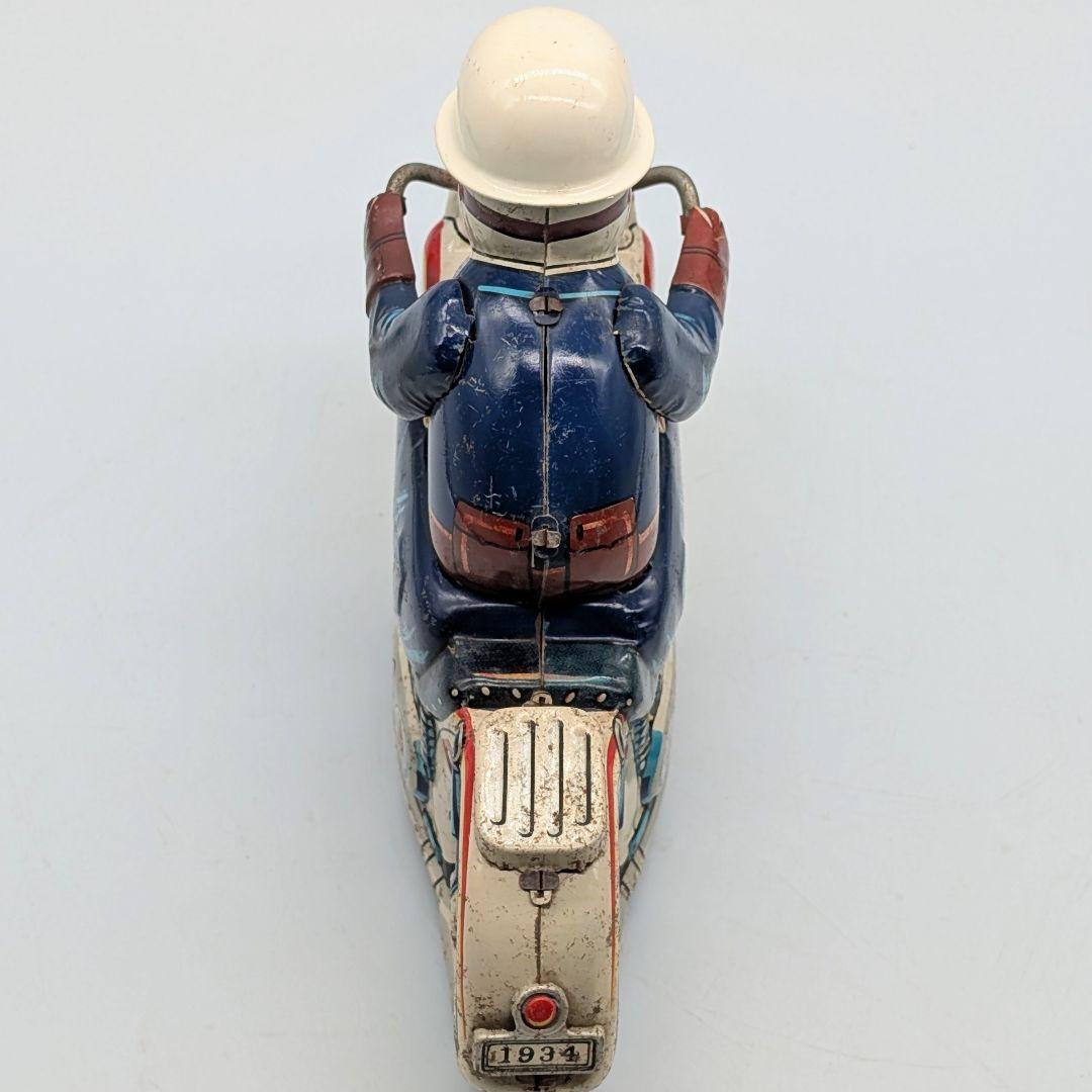 レトロホビー アサヒ玩具 ハイウェイP.D.ポリス ブリキ フリクションバイク