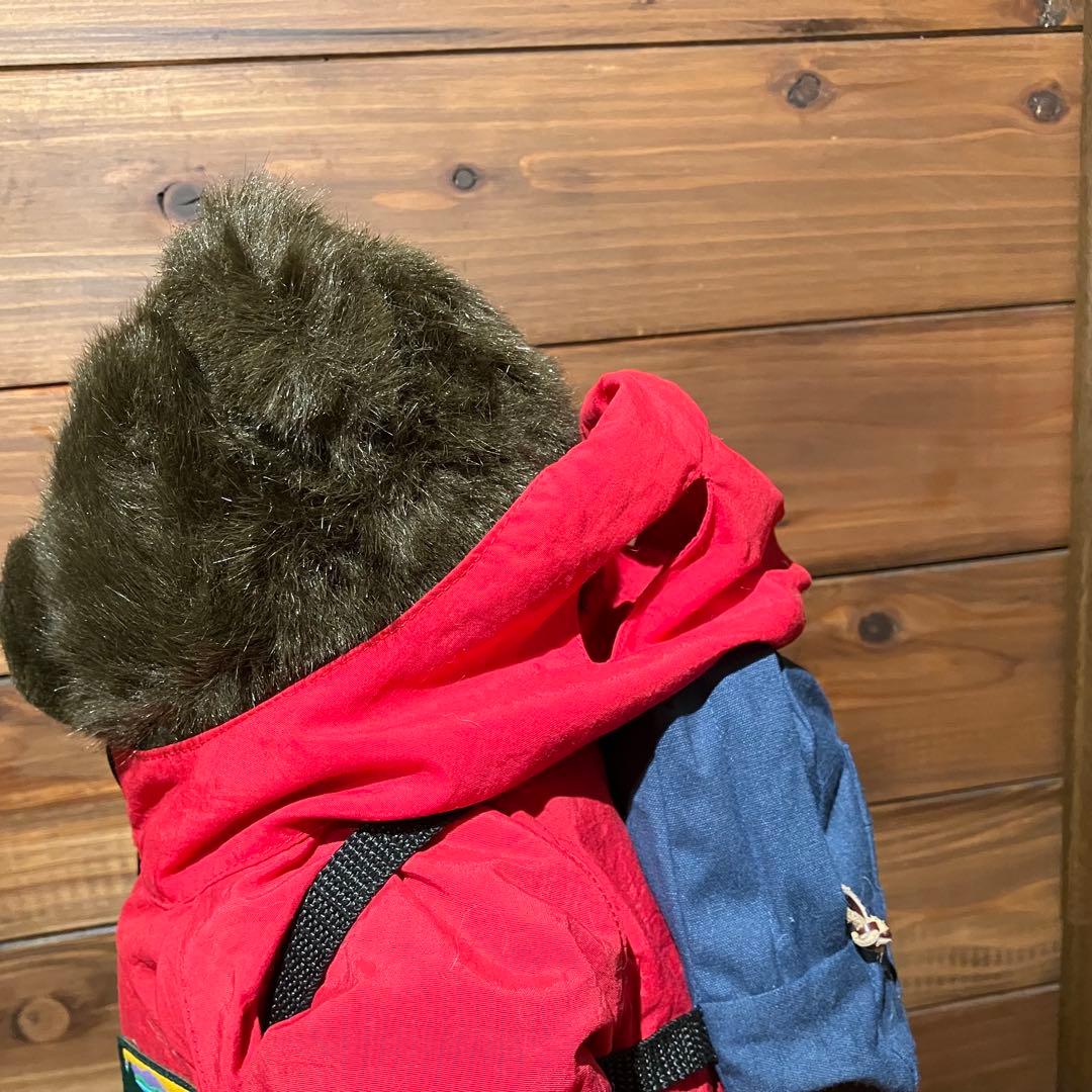 llbean teddy bear コラボ　ぬいぐるみ　アノラックパーカー　赤